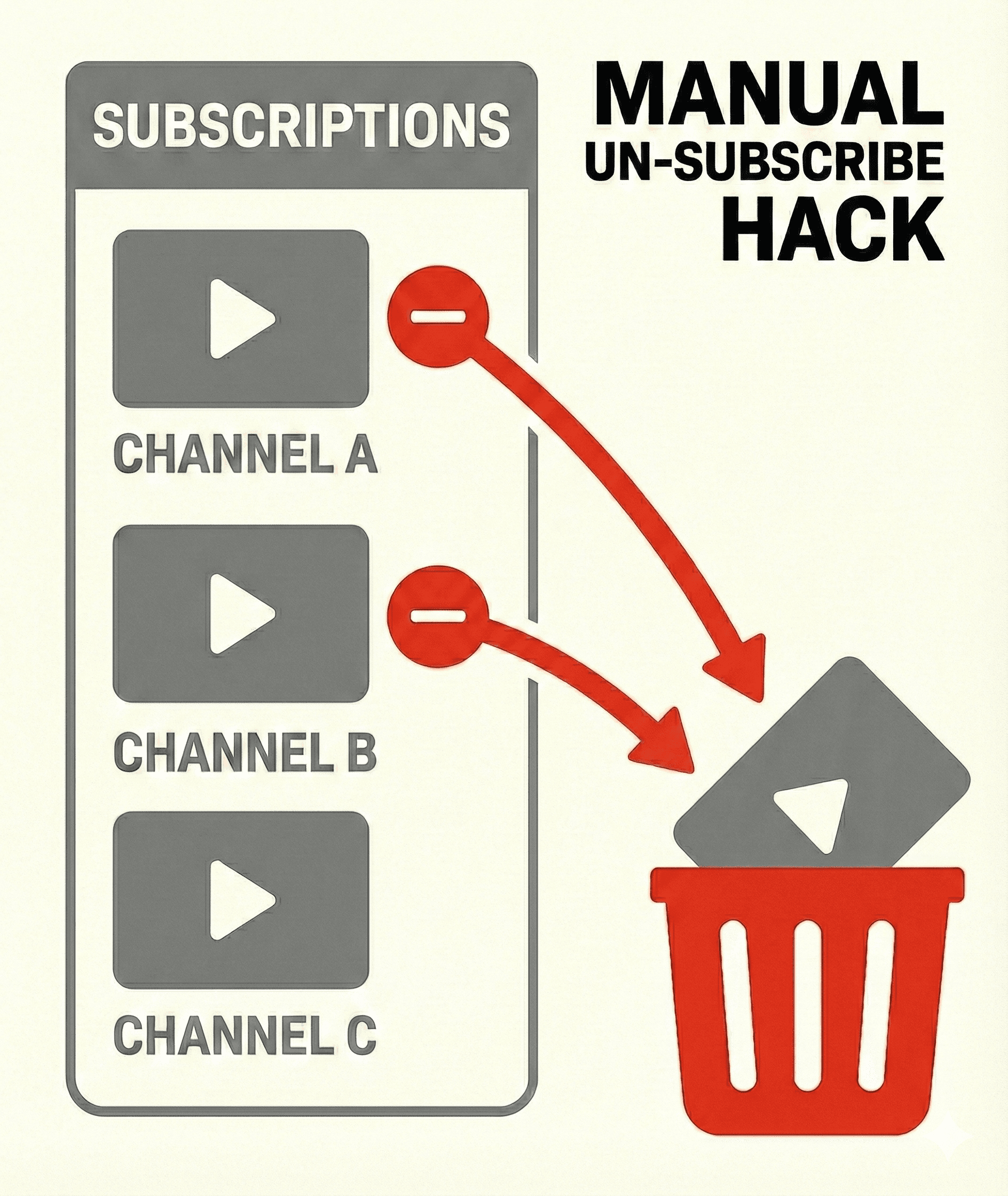 How to unsubscribe from multiple YouTube channels